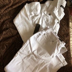 Denim white jeans & jacket